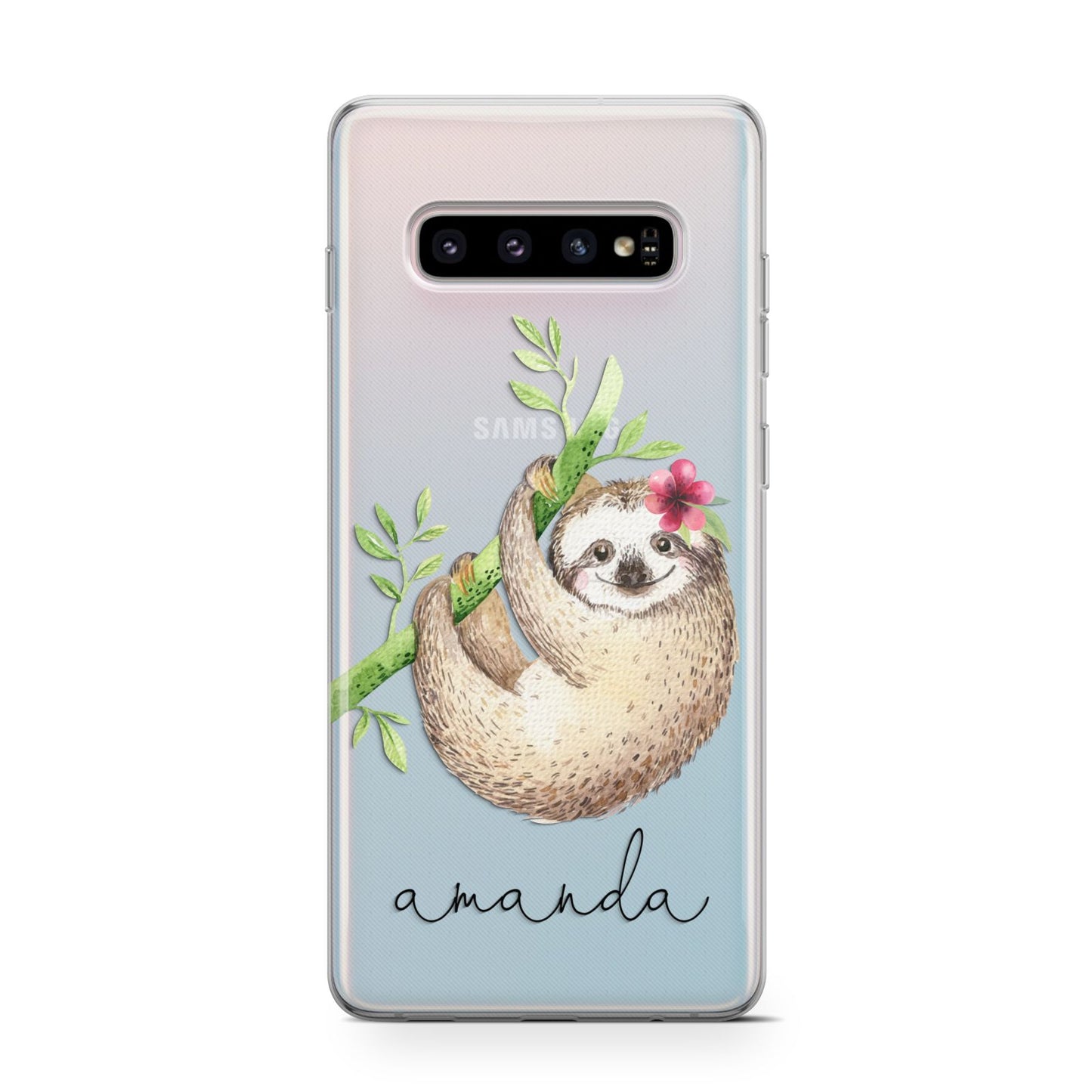Personalised Sloth Samsung Galaxy S10 Case