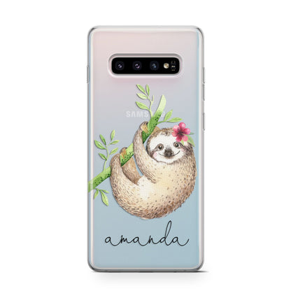 Personalised Sloth Samsung Galaxy S10 Case