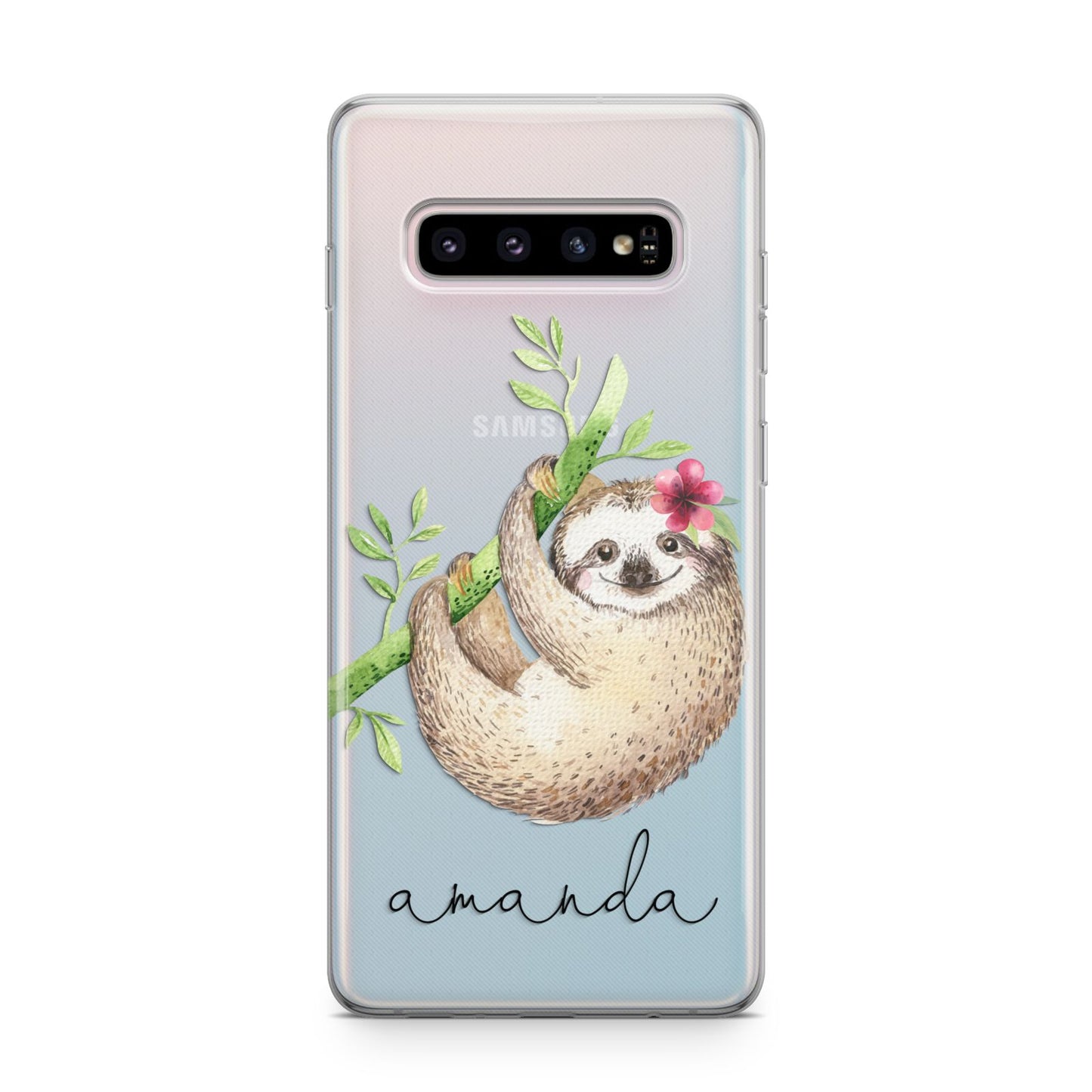 Personalised Sloth Samsung Galaxy S10 Plus Case