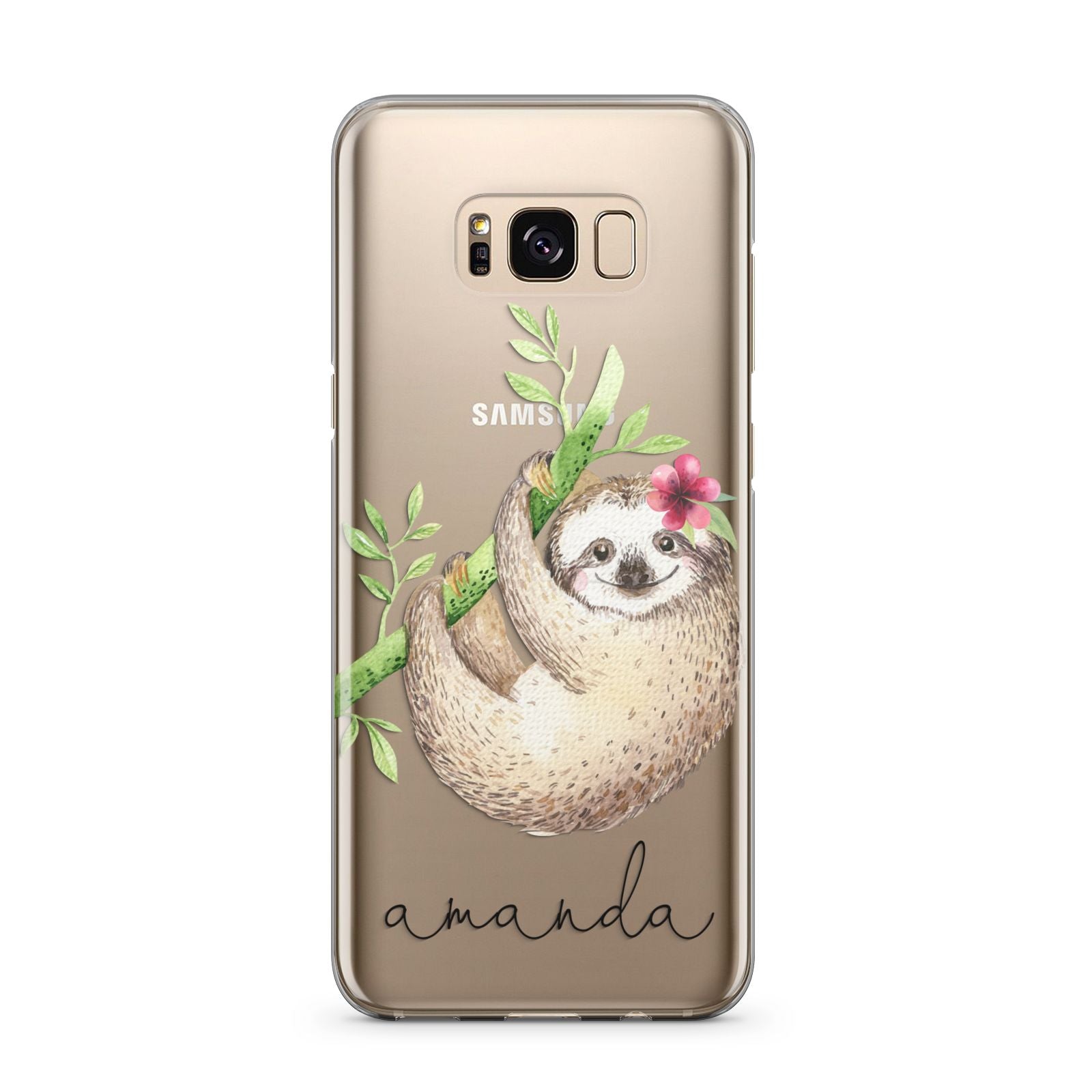 Personalised Sloth Samsung Galaxy S8 Plus Case