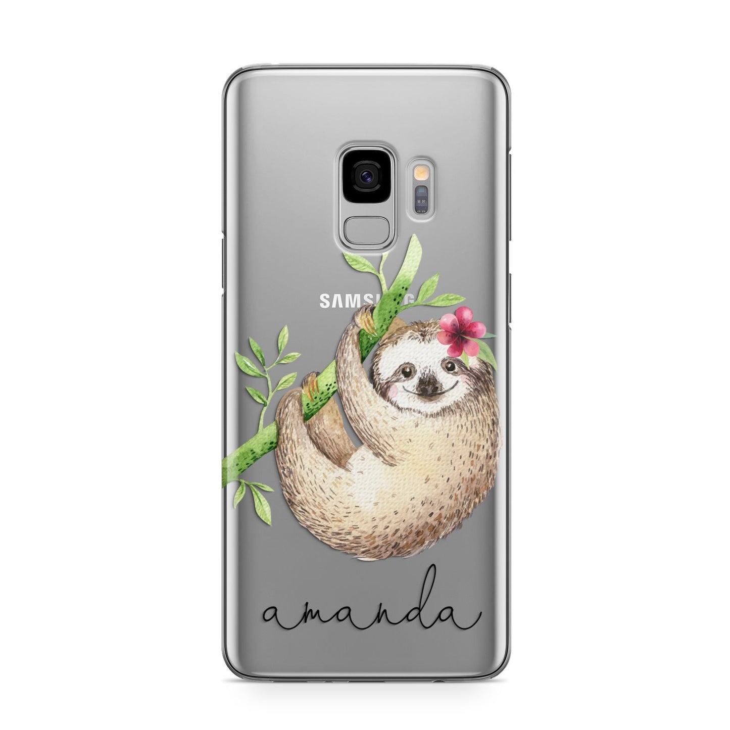 Personalised Sloth Samsung Galaxy S9 Case