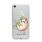 Personalised Sloth iPhone 7 Bumper Case on Silver iPhone