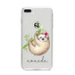 Personalised Sloth iPhone 8 Plus Bumper Case on Silver iPhone