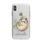 Personalised Sloth iPhone X Bumper Case on Silver iPhone Alternative Image 1