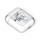 Personalised Small Marble Initials Custom AirPods Case Laid Flat