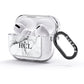 Personalised Small Marble Initials Custom AirPods Glitter Case 3rd Gen Side Image