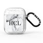 Personalised Small Marble Initials Custom AirPods Glitter Case
