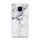 Personalised Small Marble Initials Custom Huawei Mate 20X Phone Case