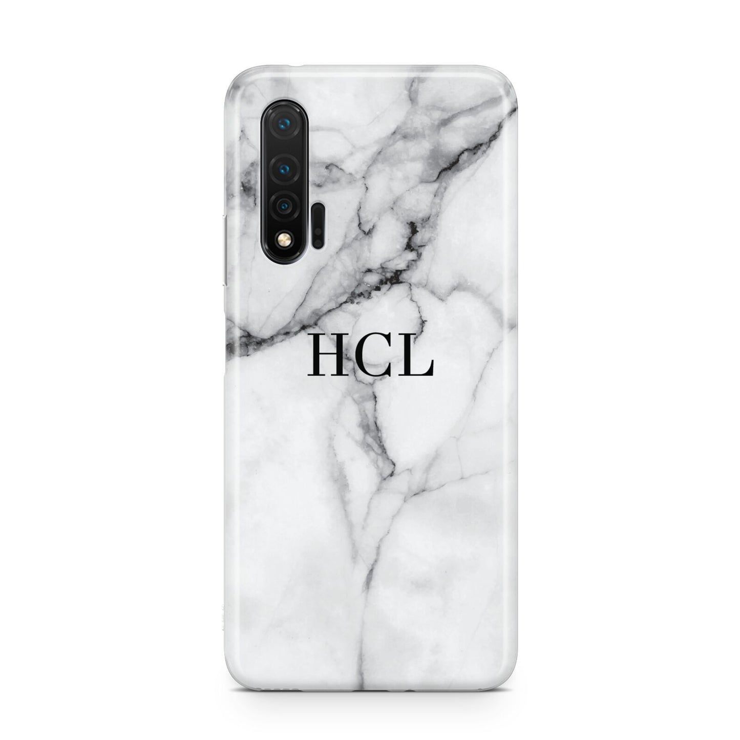 Personalised Small Marble Initials Custom Huawei Nova 6 Phone Case