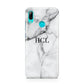 Personalised Small Marble Initials Custom Huawei P Smart 2019 Case