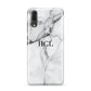 Personalised Small Marble Initials Custom Huawei P20 Phone Case
