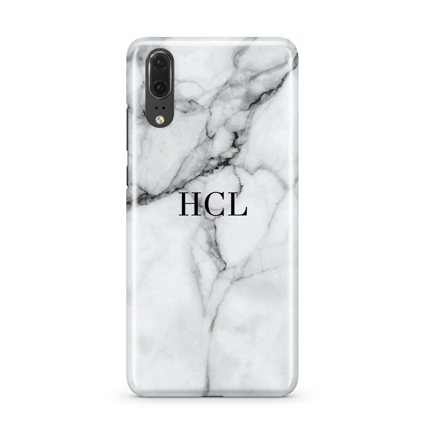 Personalised Small Marble Initials Custom Huawei P20 Phone Case
