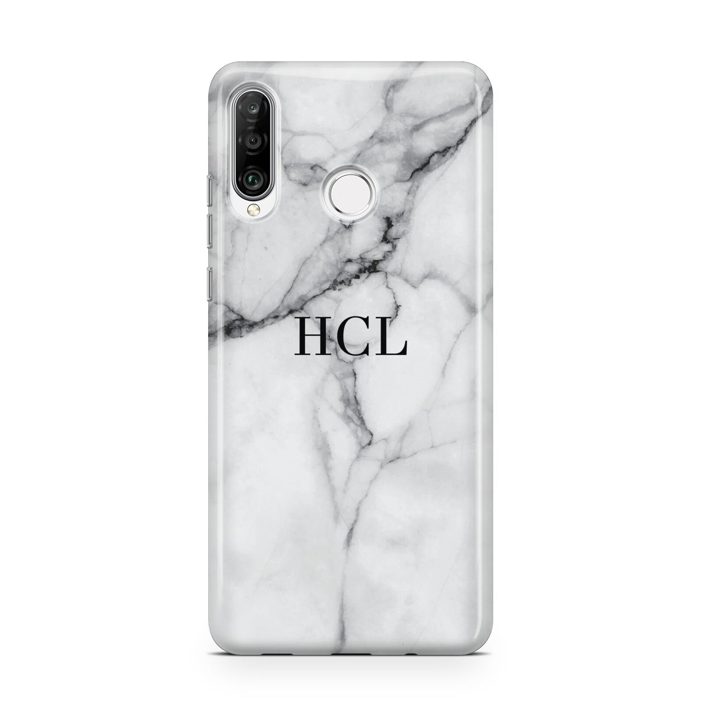 Personalised Small Marble Initials Custom Huawei P30 Lite Phone Case