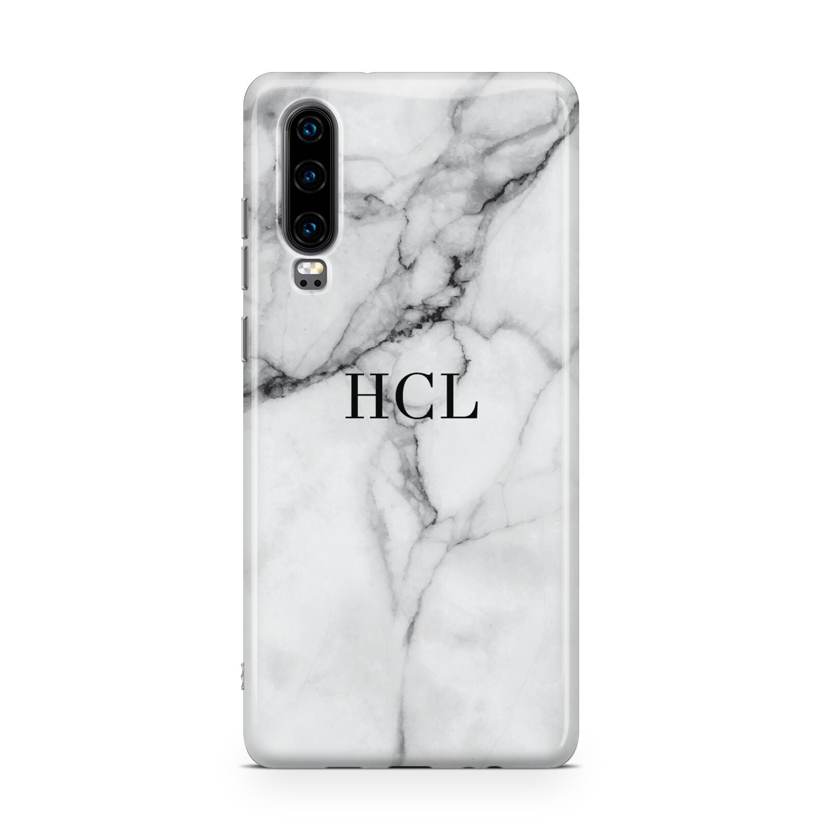 Personalised Small Marble Initials Custom Huawei P30 Phone Case