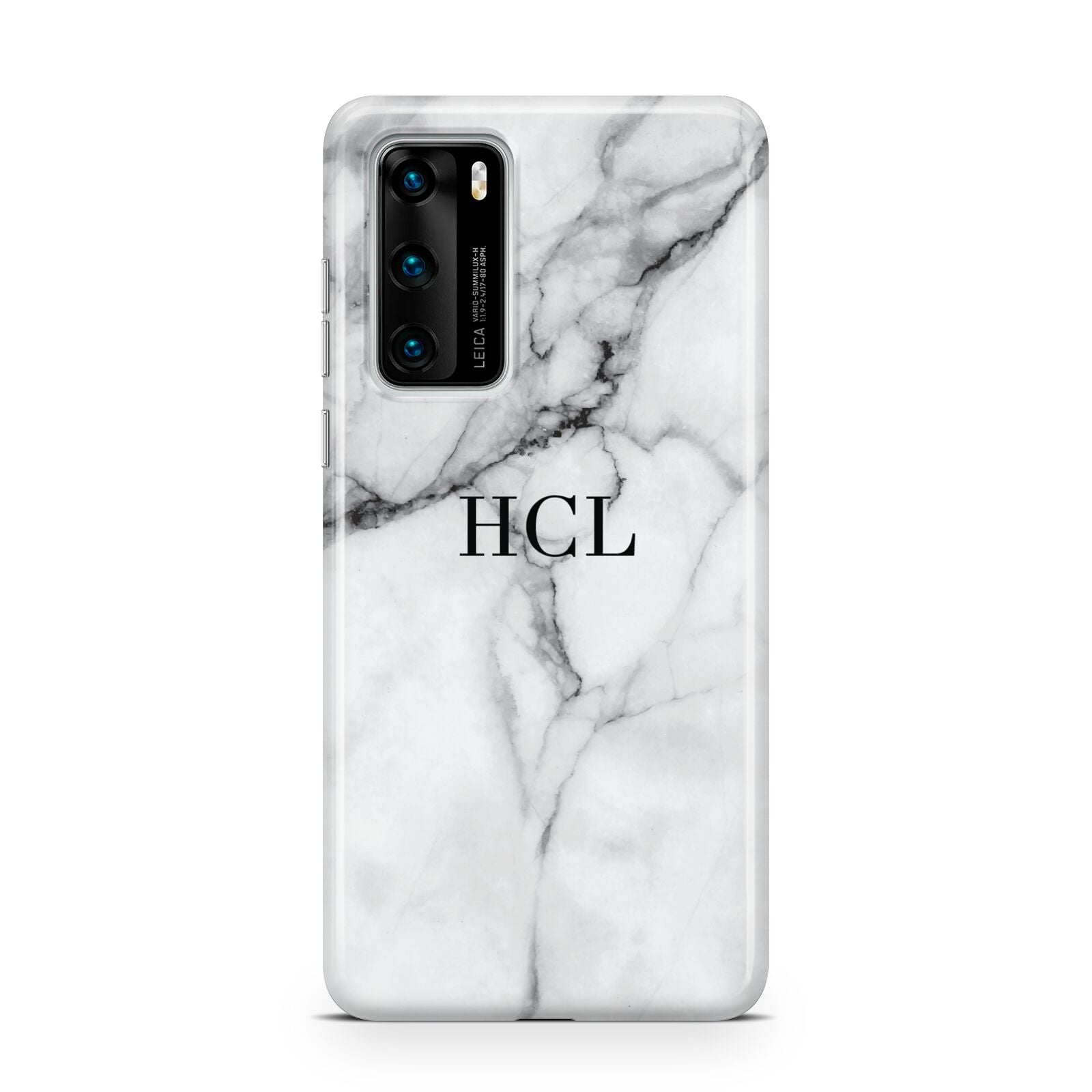 Personalised Small Marble Initials Custom Huawei P40 Phone Case