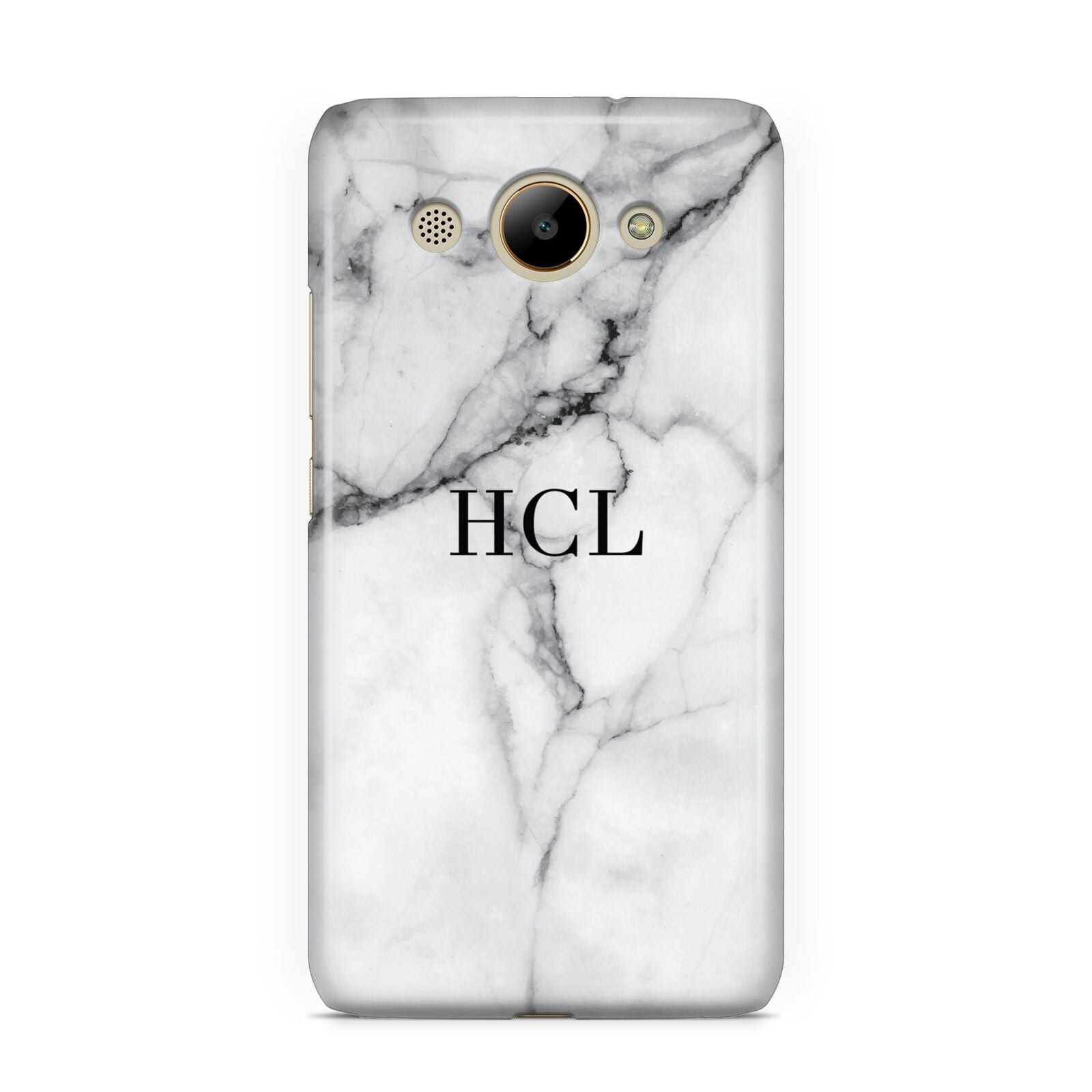 Personalised Small Marble Initials Custom Huawei Y3 2017