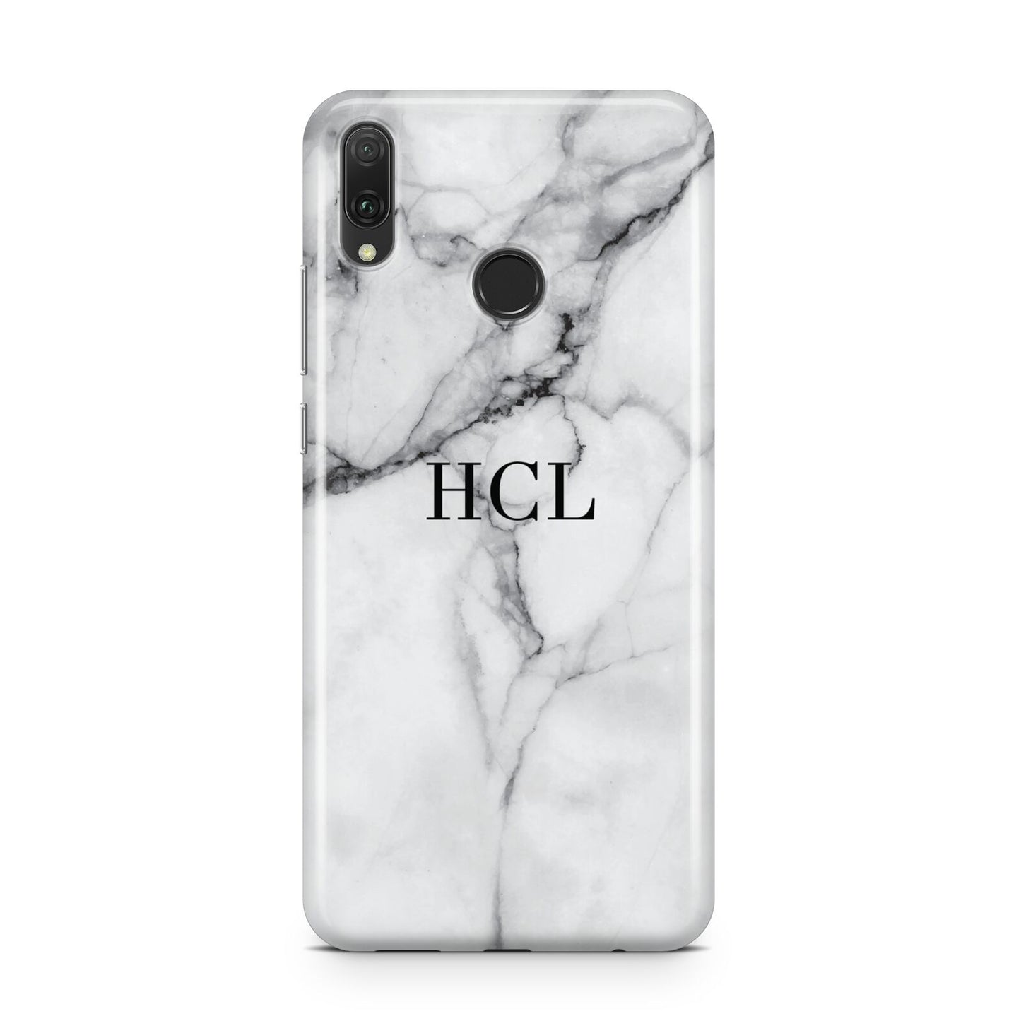 Personalised Small Marble Initials Custom Huawei Y9 2019