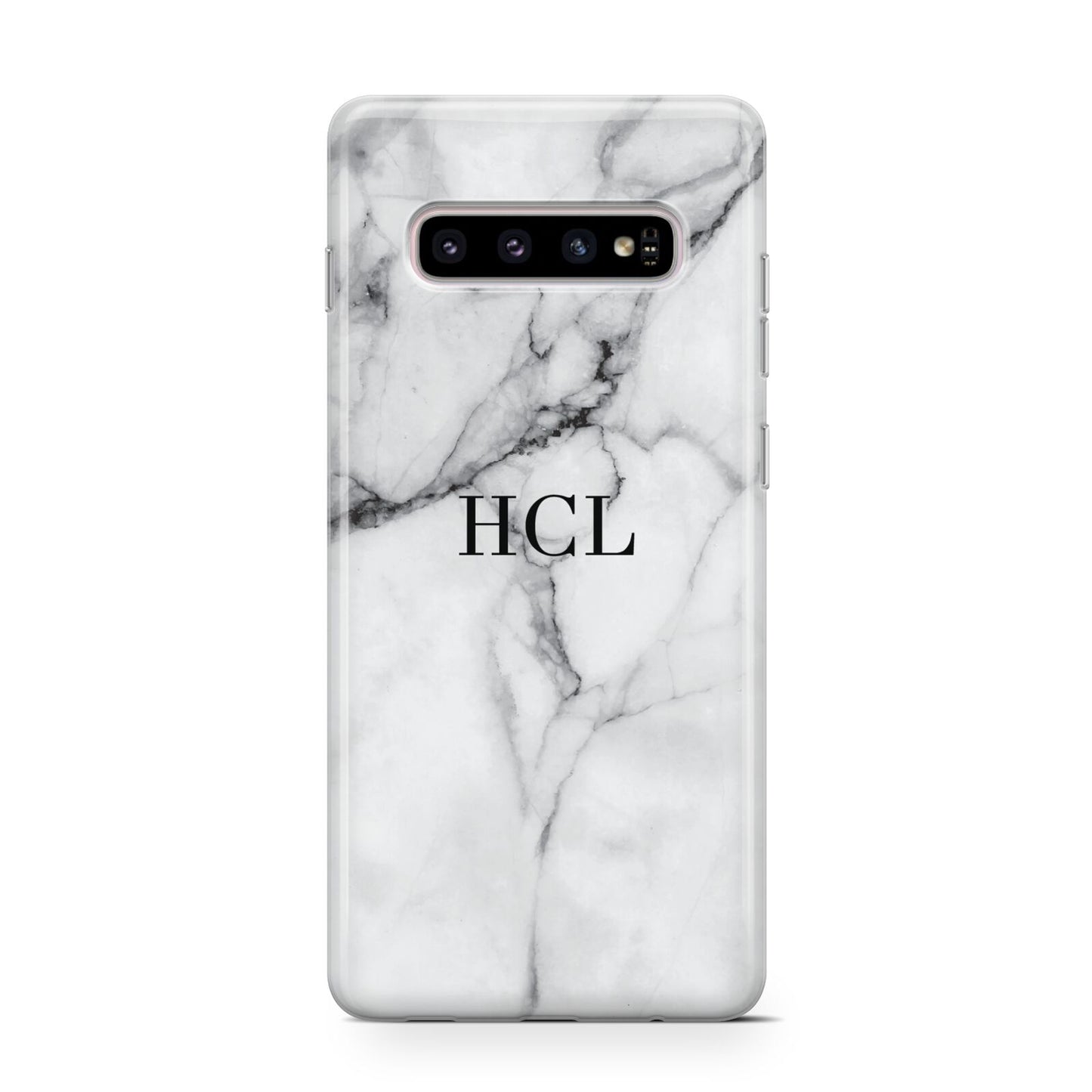 Personalised Small Marble Initials Custom Protective Samsung Galaxy Case