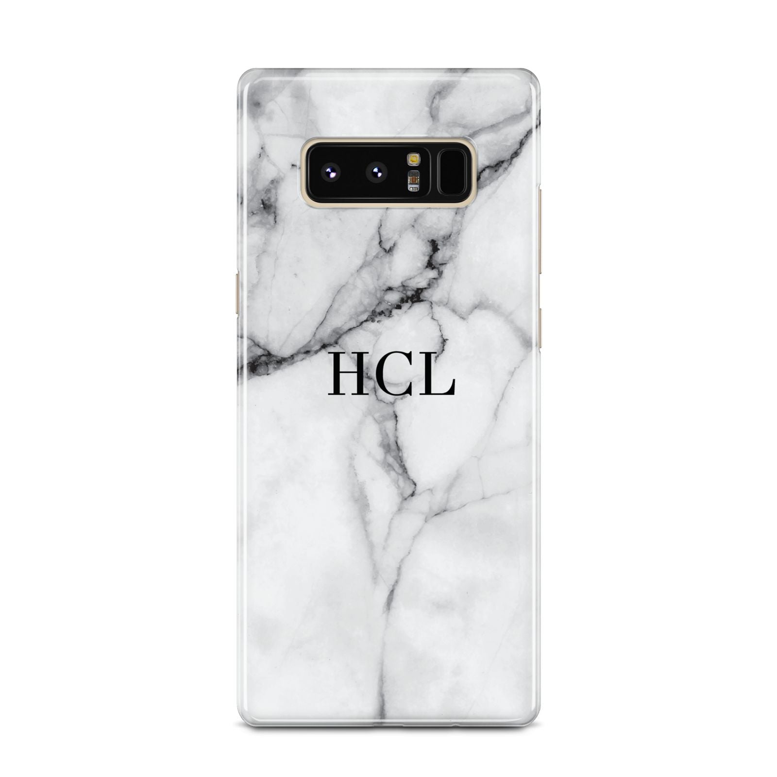 Personalised Small Marble Initials Custom Samsung Galaxy Note 8 Case