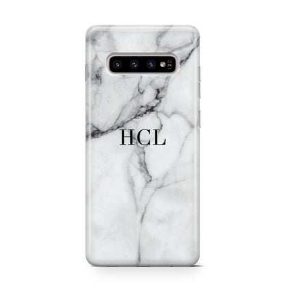 Personalised Small Marble Initials Custom Samsung Galaxy S10 Case