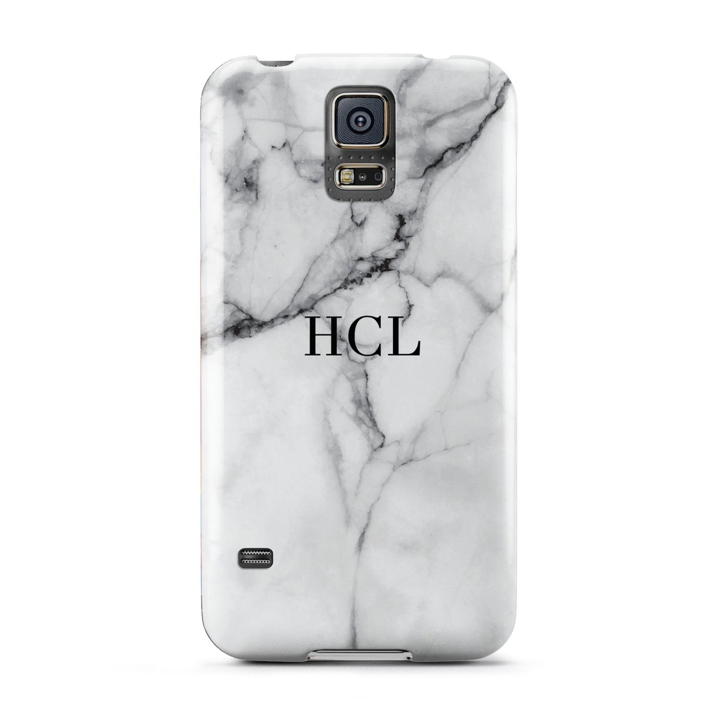 Personalised Small Marble Initials Custom Samsung Galaxy S5 Case