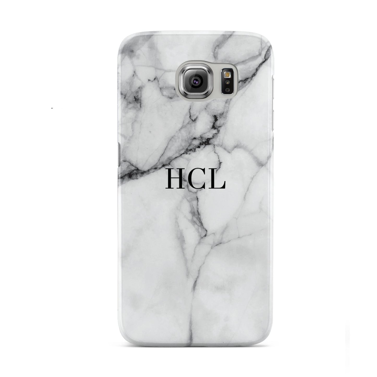Personalised Small Marble Initials Custom Samsung Galaxy S6 Case