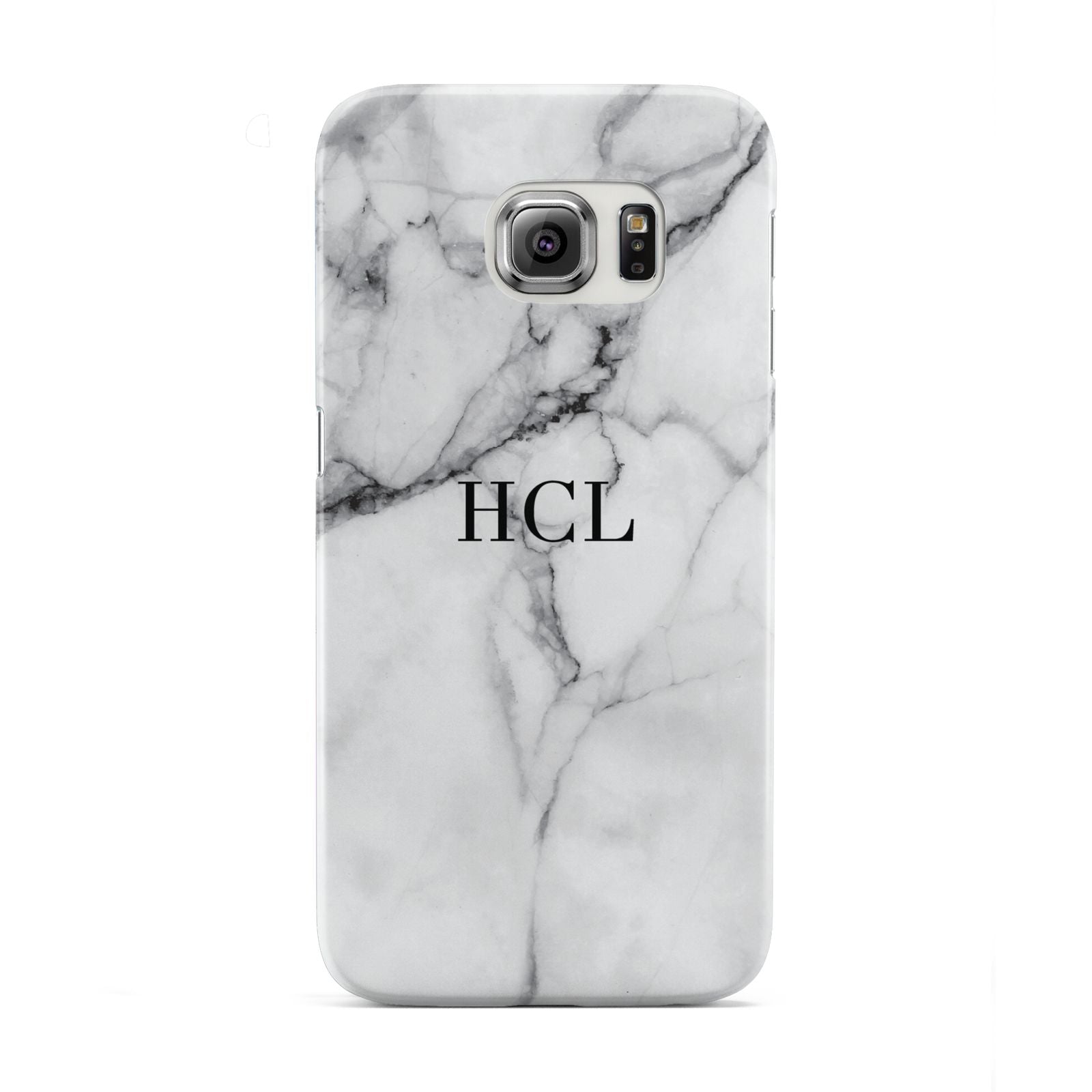 Personalised Small Marble Initials Custom Samsung Galaxy S6 Edge Case