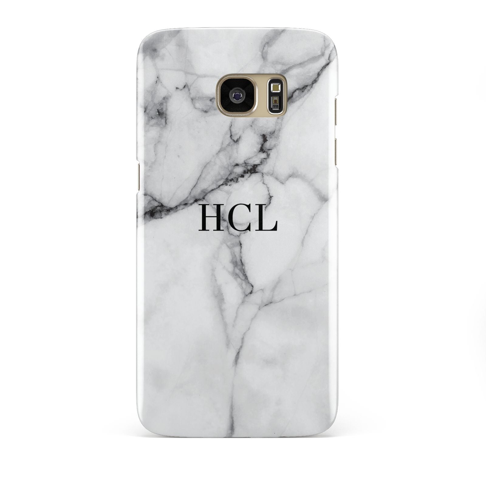 Personalised Small Marble Initials Custom Samsung Galaxy S7 Edge Case