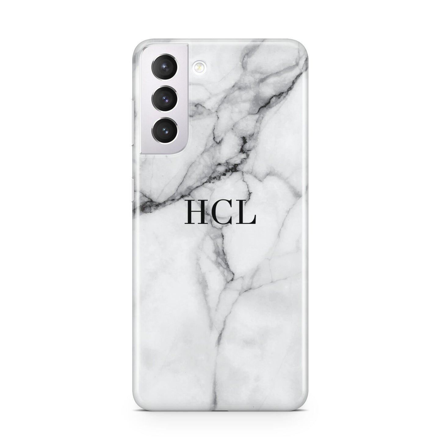 Personalised Small Marble Initials Custom Samsung S21 Case