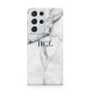 Personalised Small Marble Initials Custom Samsung S21 Ultra Case