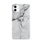 Personalised Small Marble Initials Custom iPhone 11 3D Snap Case