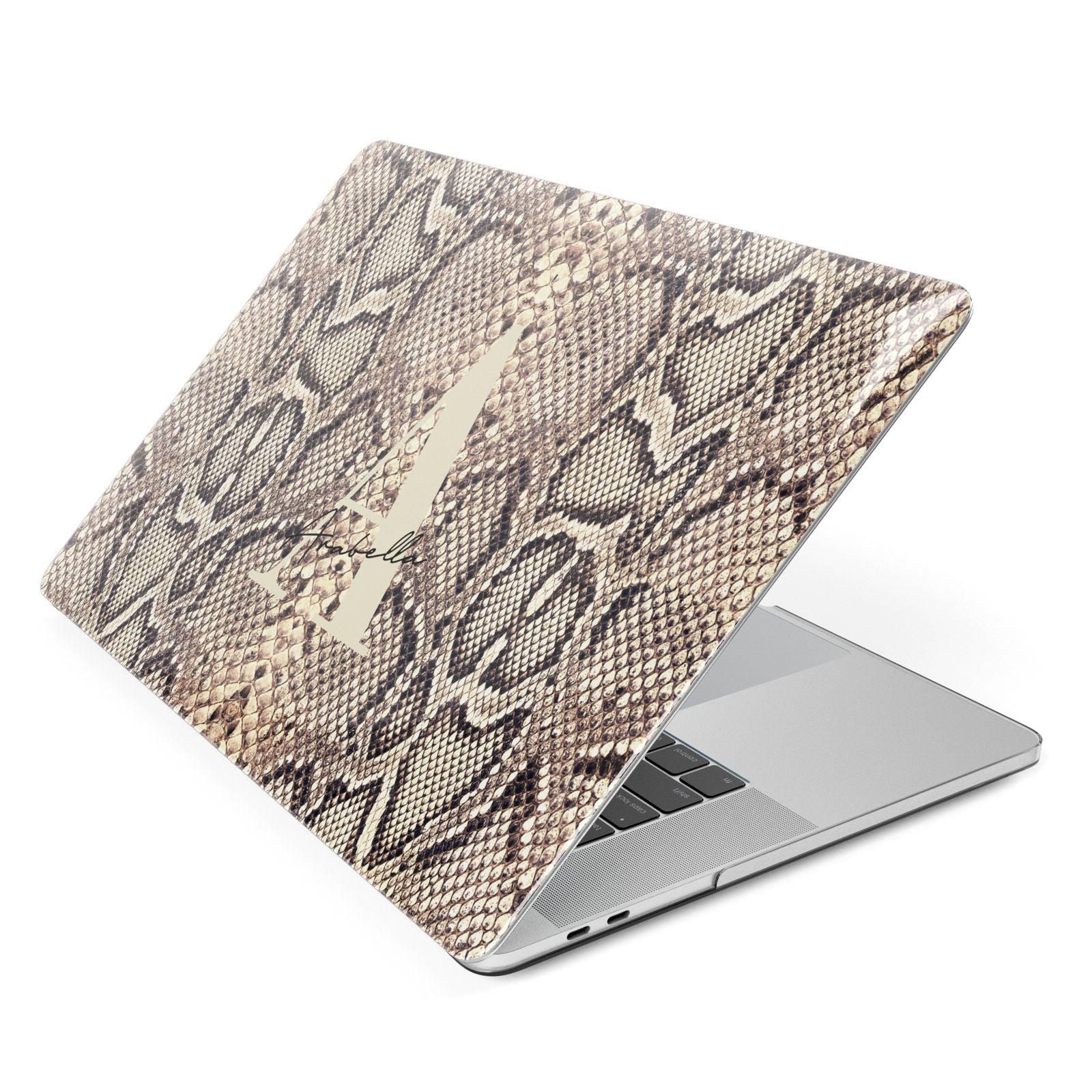 Personalised Snake Skin Effect Apple MacBook Case Side View