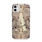 Personalised Snake Skin Effect Apple iPhone 11 in White with Bumper Case