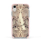 Personalised Snake Skin Effect Apple iPhone XR Impact Case Pink Edge on Silver Phone
