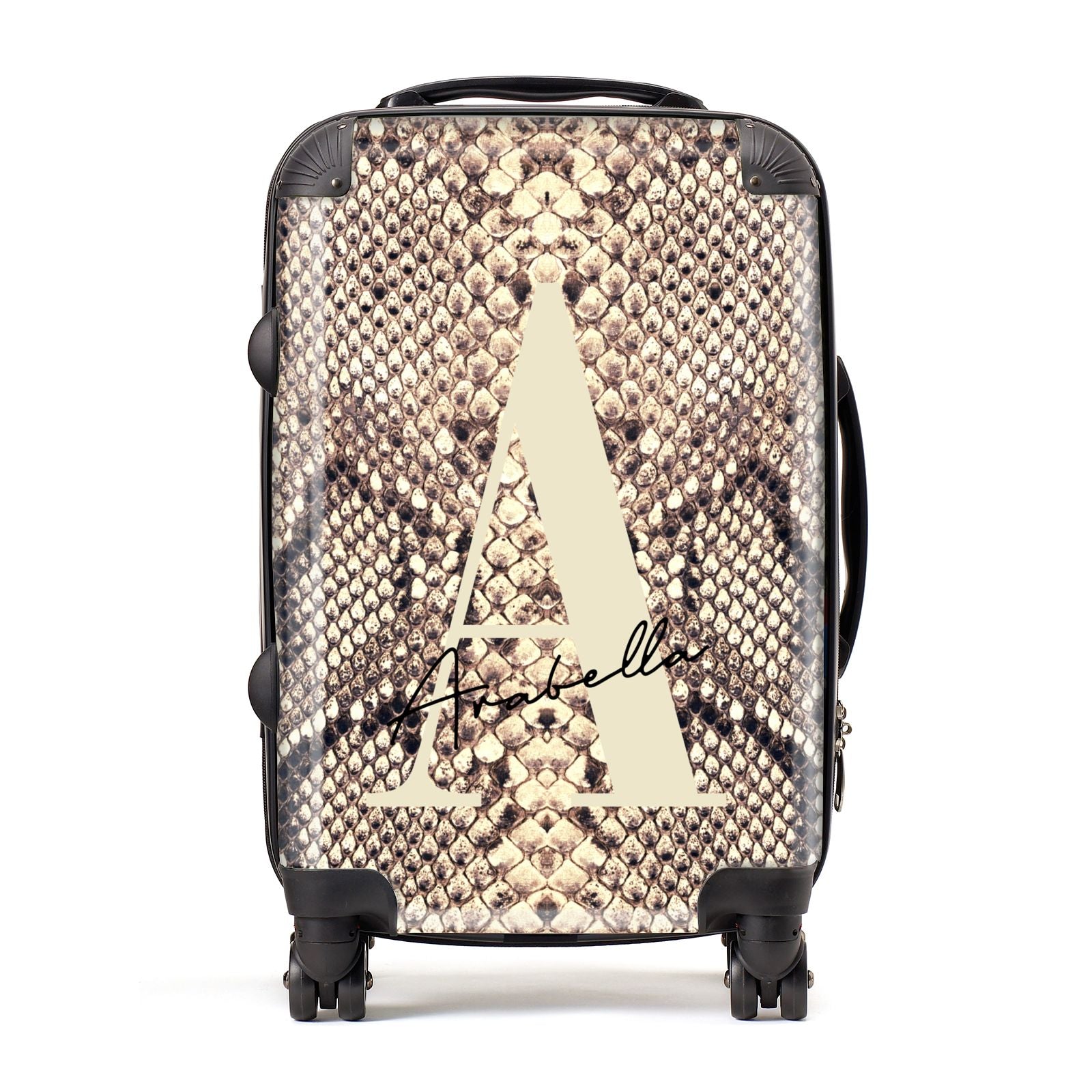Personalised Snake Skin Effect Suitcase