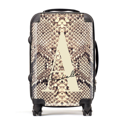 Personalised Snake Skin Effect Suitcase