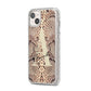 Personalised Snake Skin Effect iPhone 14 Plus Glitter Tough Case Starlight Angled Image