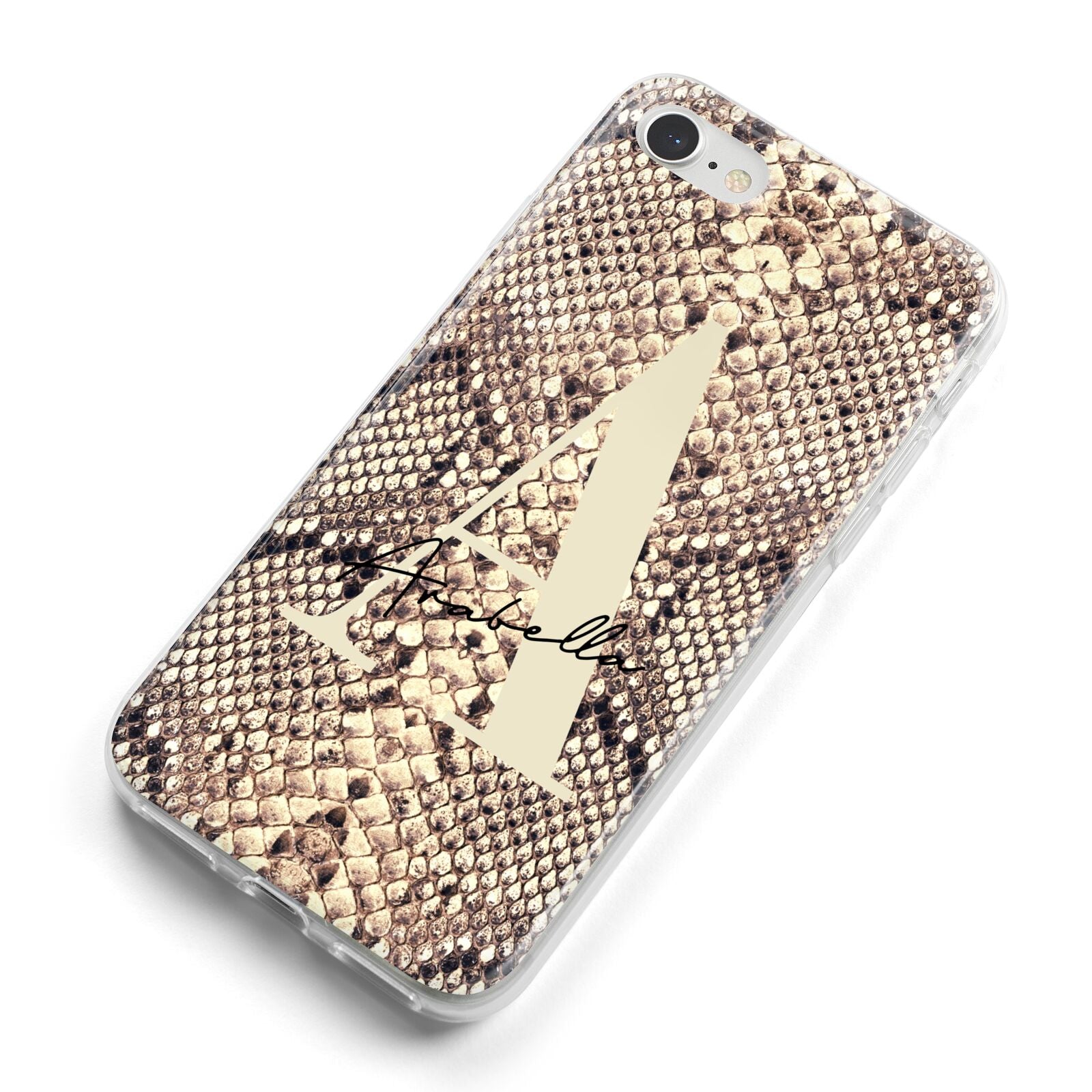 Personalised Snake Skin Effect iPhone 8 Bumper Case on Silver iPhone Alternative Image