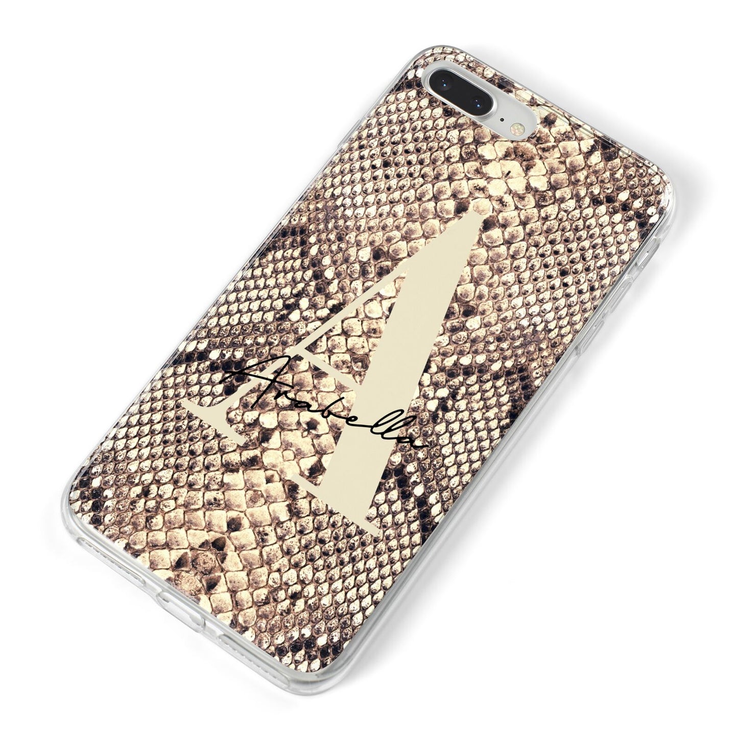Personalised Snake Skin Effect iPhone 8 Plus Bumper Case on Silver iPhone Alternative Image