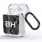 Personalised Snakeskin AirPods Clear Case Side Image