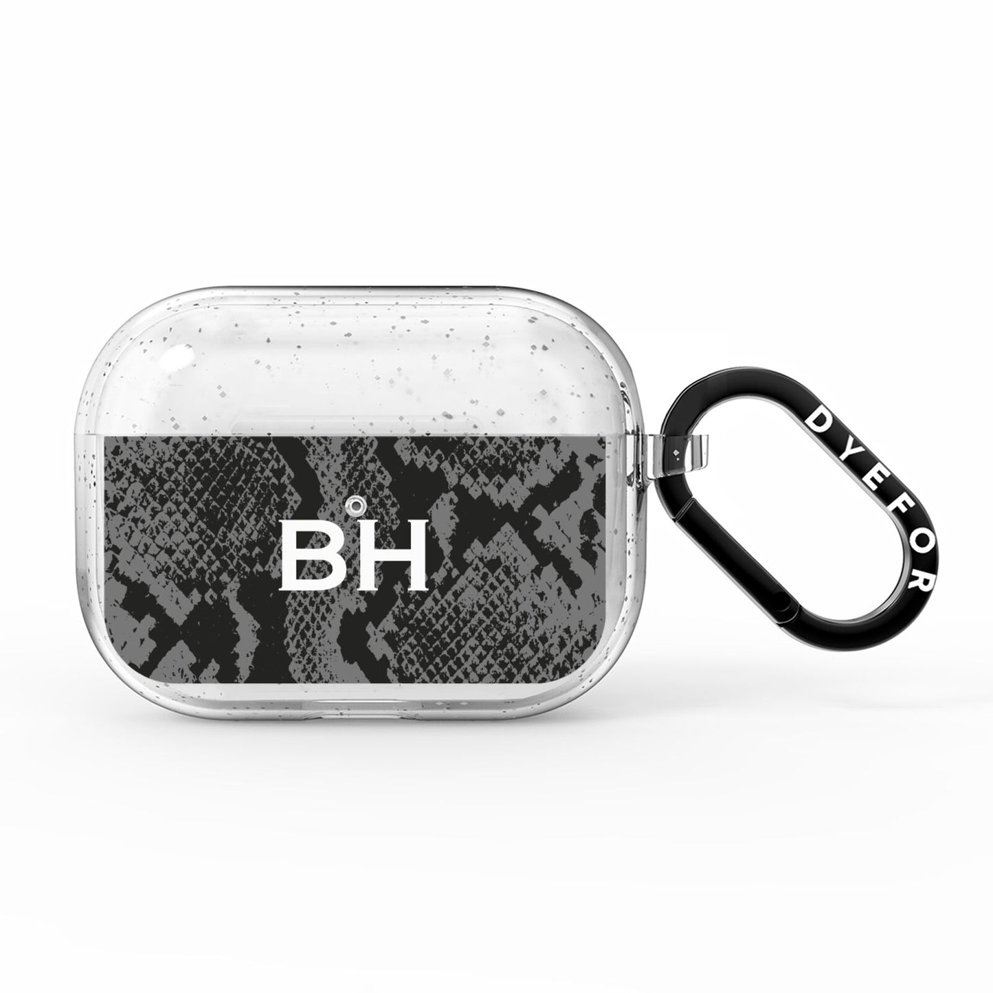 Personalised Snakeskin AirPods Pro Glitter Case