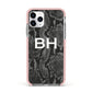 Personalised Snakeskin Apple iPhone 11 Pro in Silver with Pink Impact Case