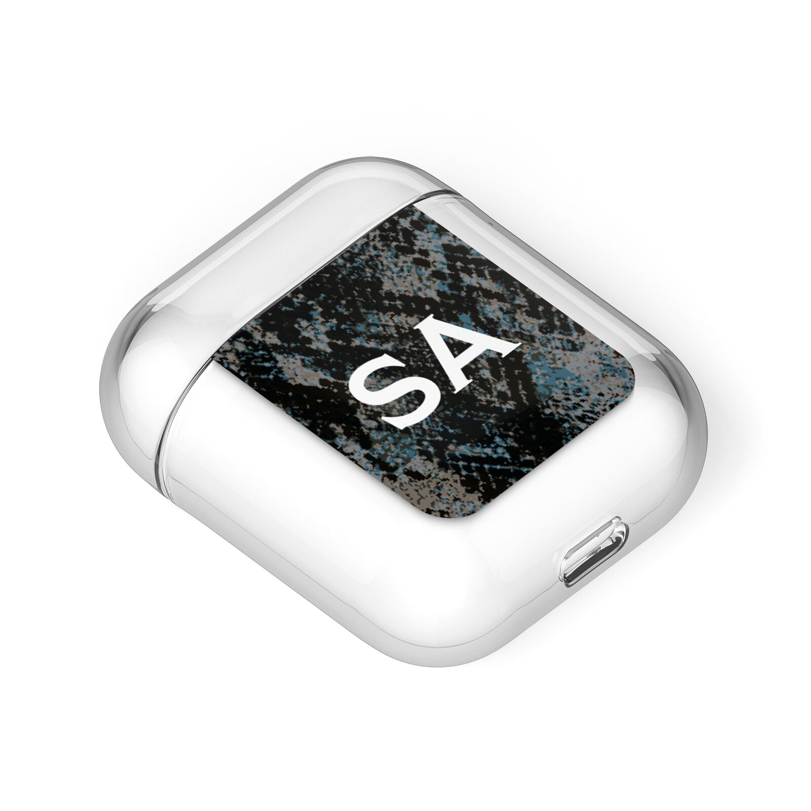 Personalised Snakeskin Effect AirPods Case Laid Flat