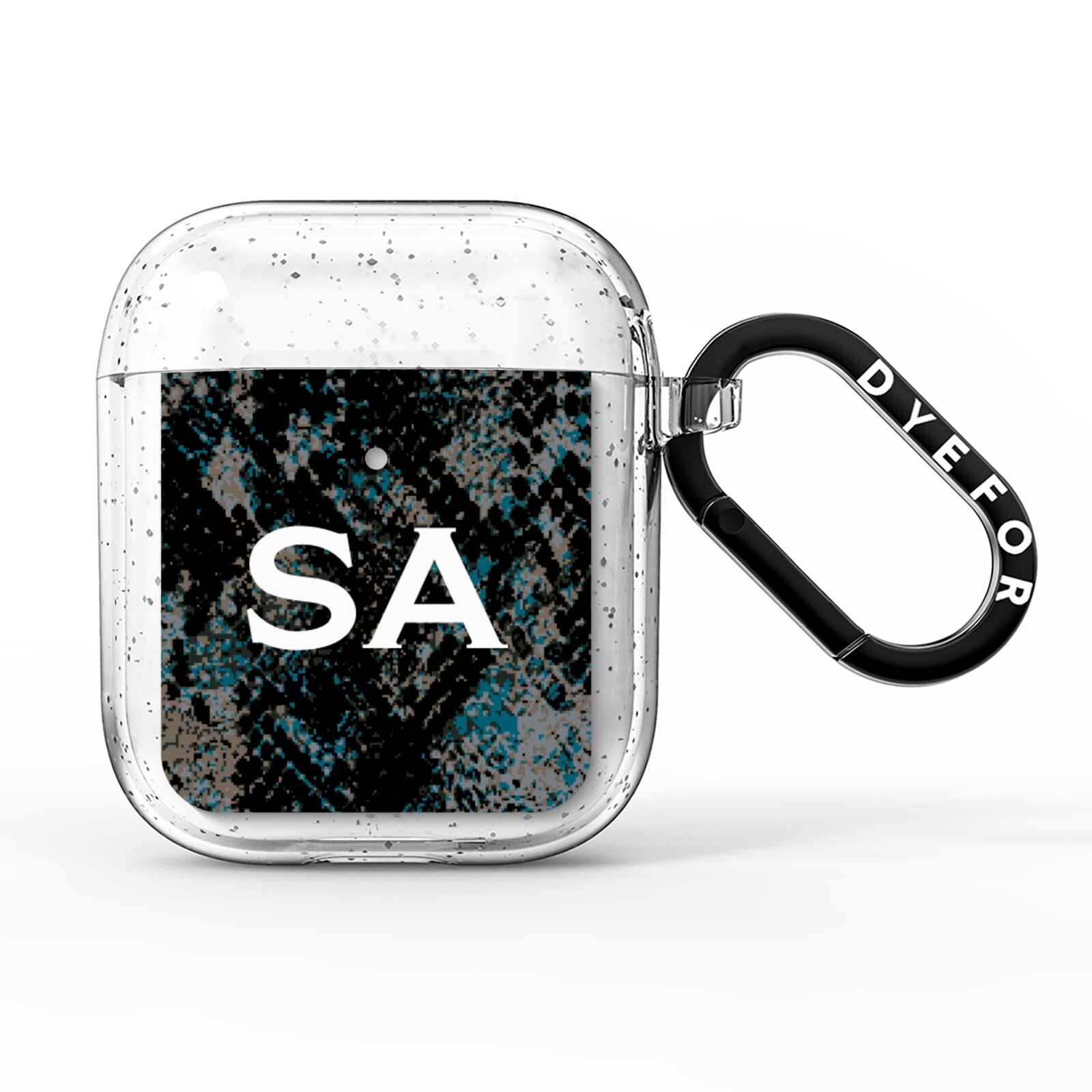 Personalised Snakeskin Effect AirPods Glitter Case