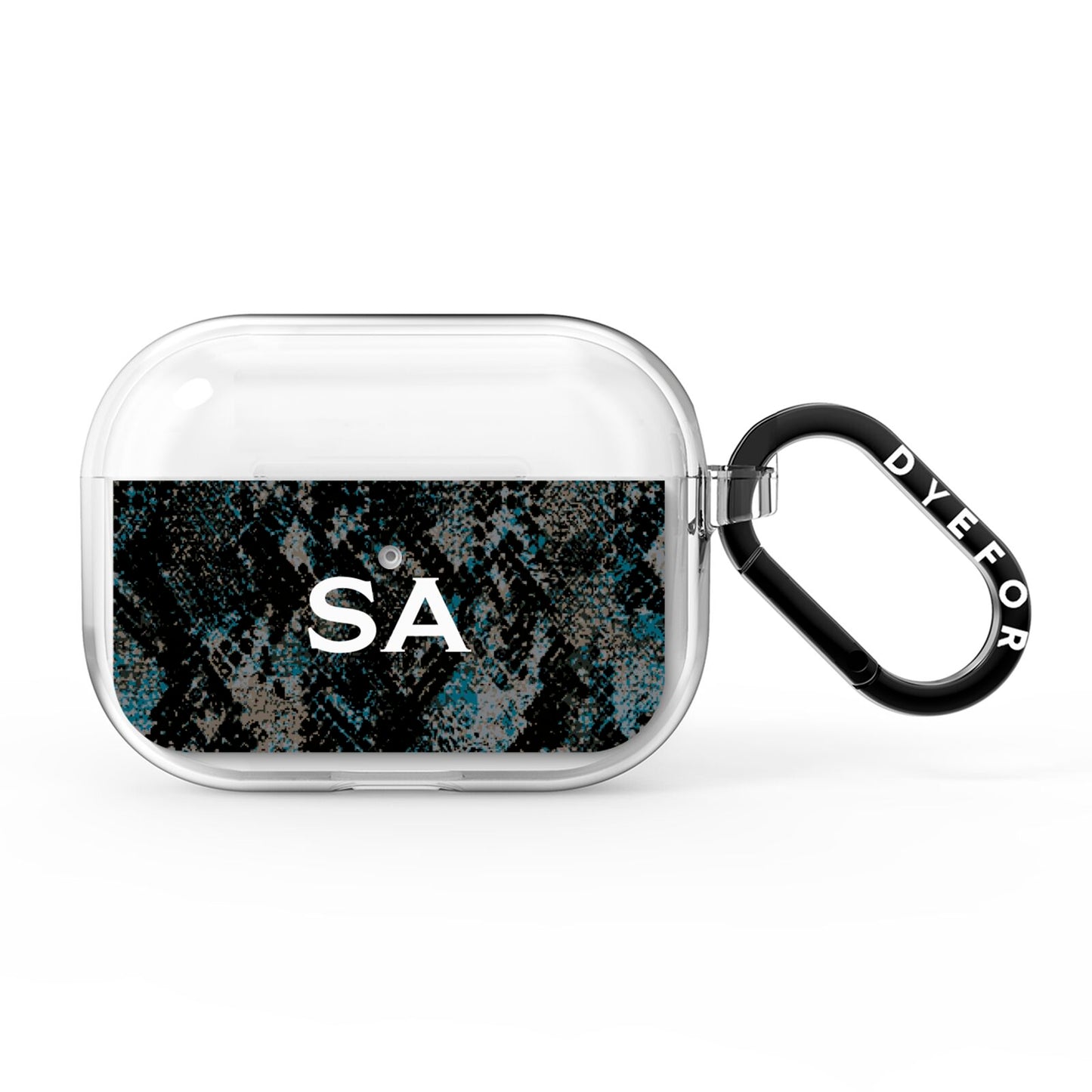 Personalised Snakeskin Effect AirPods Pro Clear Case