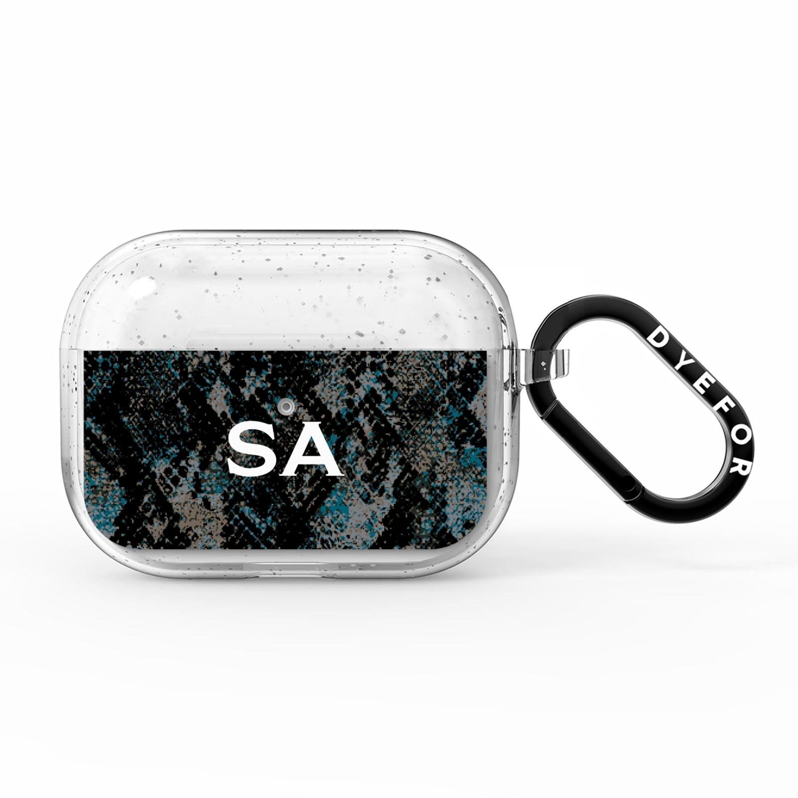 Personalised Snakeskin Effect AirPods Pro Glitter Case