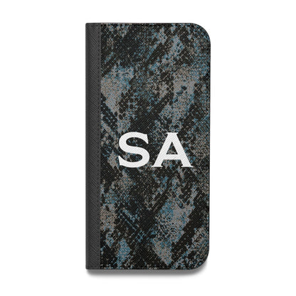Personalised Snakeskin Effect Vegan Leather Flip Samsung Case