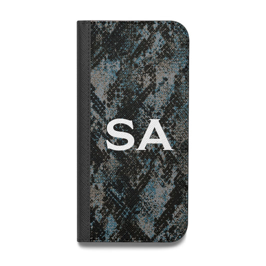 Personalised Snakeskin Effect Vegan Leather Flip Samsung Case