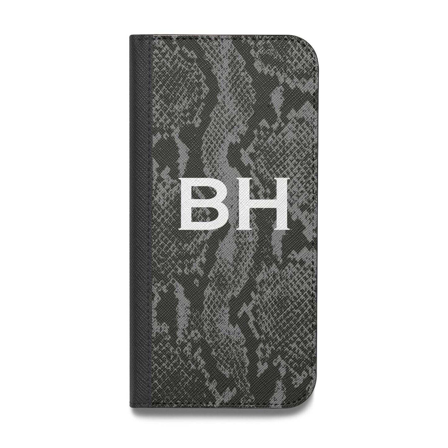 Personalised Snakeskin Vegan Leather Flip Samsung Case