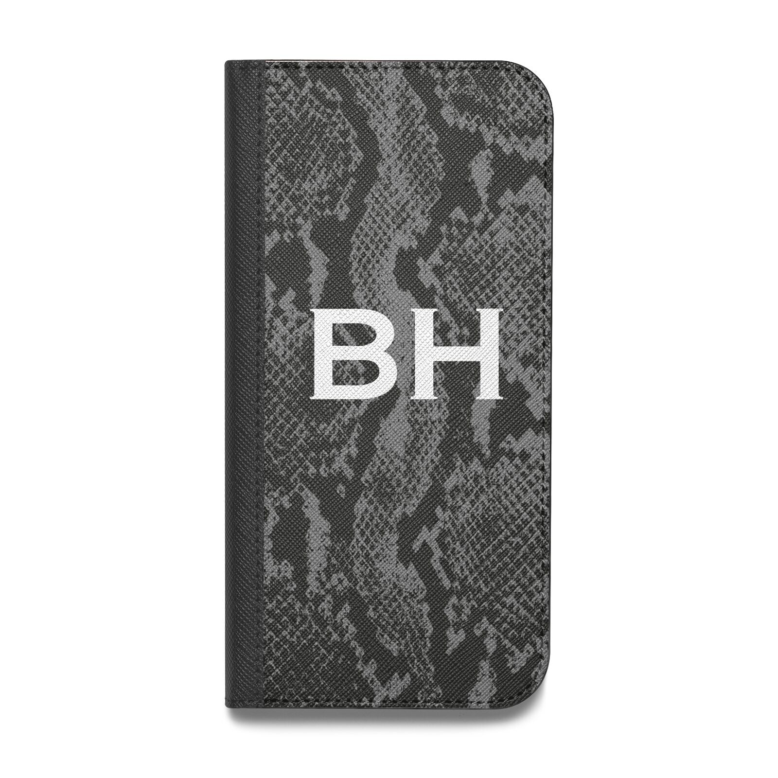 Personalised Snakeskin Vegan Leather Flip Samsung Case